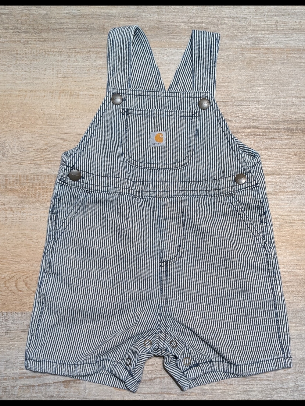 Carhartt Toddler Navy Stripe Shortall Size 24 Months